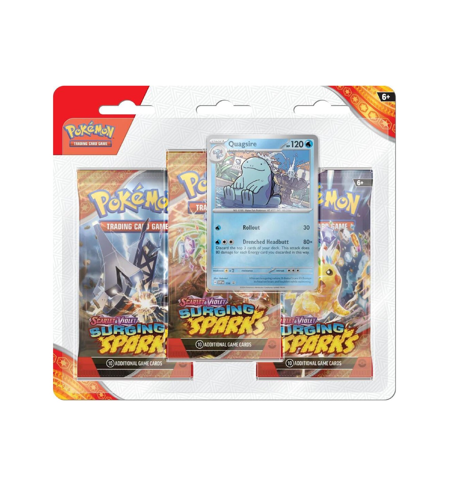 Pokémon Surging Sparks 3 Pack Booster - Random Promo Cards